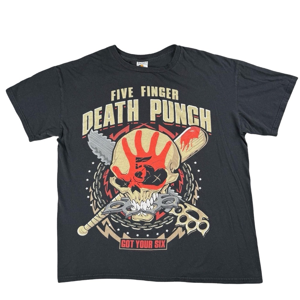 Five Finger Death Punch Got Your Six Tour 2018 Band Tee Shirt Black Large